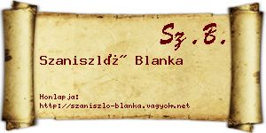 Szaniszló Blanka névjegykártya